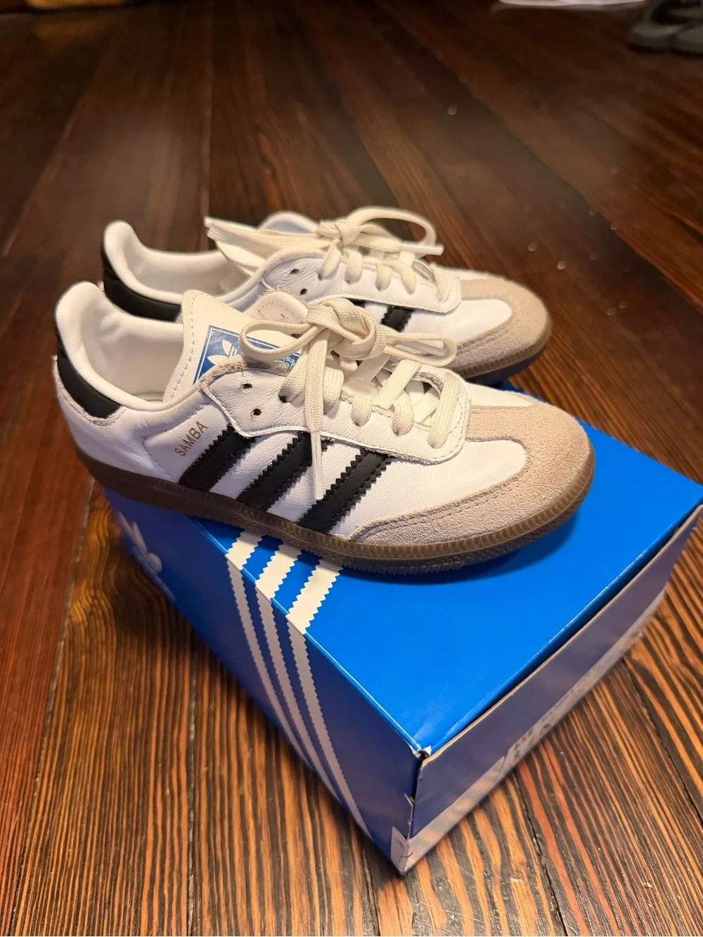adidas Kids Samba Sneakers - White, Black & Gum